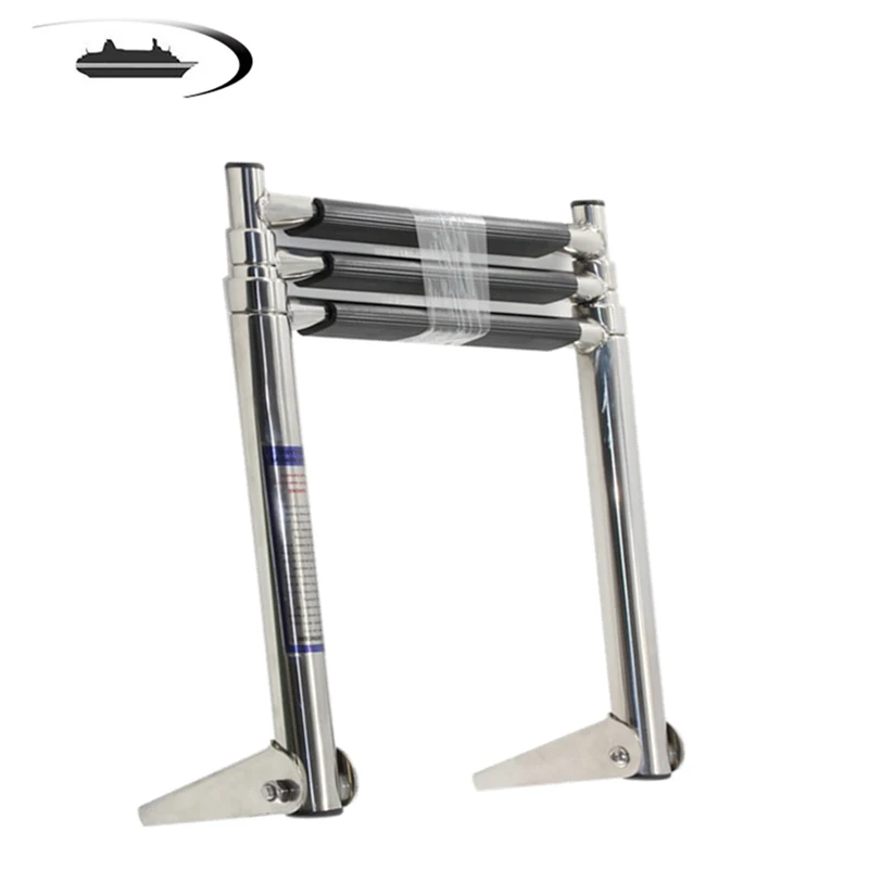 Морская телескопическая лестница над платформой с креплением на скользящей