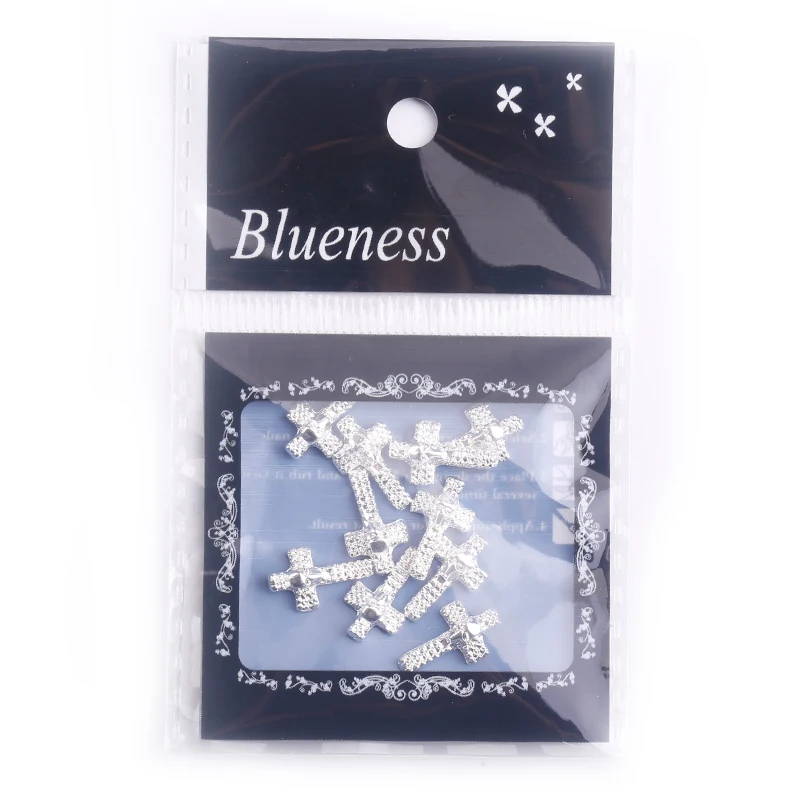 Blueness 10 шт./лот серебристые металлические легированные крестики принадлежности
