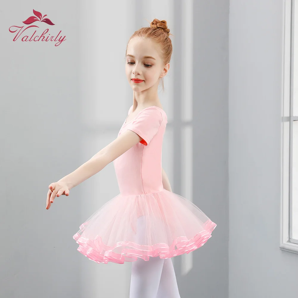Блестящее Тюлевое платье-пачка принцессы балетные костюмы с коротким рукавом