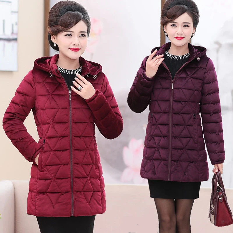 Парка женская с хлопковой подкладкой повседневная капюшоном на осень и зиму