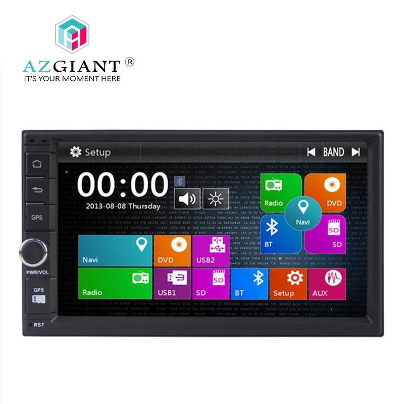 AZGIANT 7 &quot2Din Универсальный Автомобильный gps навигации MTK3360 мультимедиа DVR ex DAB bluetooth
