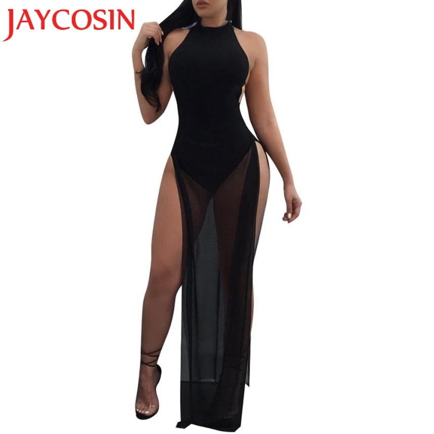 SIF 2017 Long Sleeves Wonderful Women's Summer Sexy Sleeveless Maille Tight Dress Club Party Mujer 710 | Женская одежда