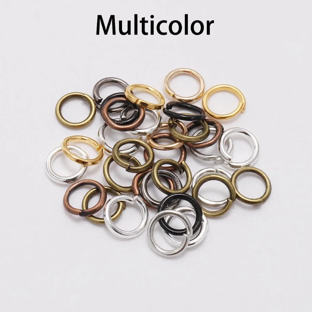OMH Wholesale200pcs 4 5 6 8 10mm gold and silver ring open DIY jewelry making necklace bracelet found connector AC02 | Украшения и
