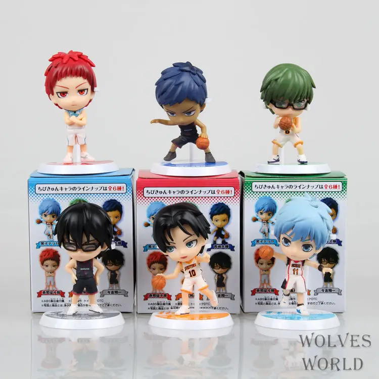 Аниме HKXZM 6 шт./компл. Kuroko's Basket Kuroko Hyuga Junpei Kagami Taiga Aomine Daiki ПВХ фигурки модель