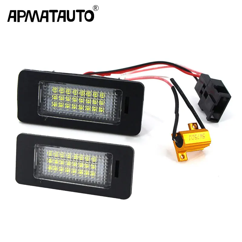 Светодиодная лампа CANbus для AUDI Q5 подсветка номерного знака 12 В 24SMD 2 шт.|Сигнальная