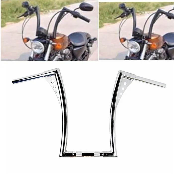 Ape вешалки руль 1" Rise Custom черный мотоцикл 1-1/4" Fat Bars Ручка Бар подходит для Harley DurableSoftail FLST FXST