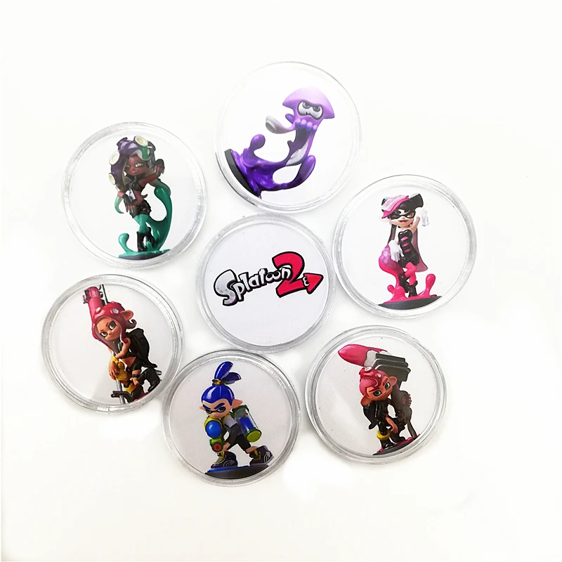 Быстрая, 16 шт./лот, полный набор, NFC Splatoon 2, игровая карта Amiibo, NTAG215, наклейка, напечатанная коллекция, монета, карта, бирка