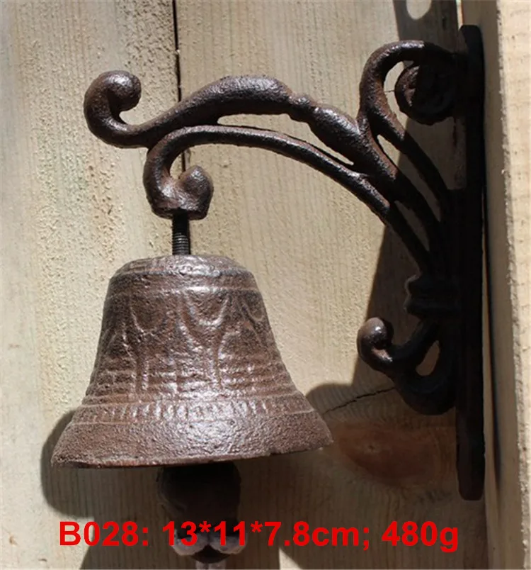 B028 UNILOCKS, Европейский чугунный дверной кронштейн, крепится, колокольчик, внутренний, открытый, настенный, колокольчик - Цвет: B028