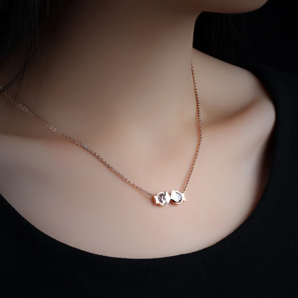 Heyrock Нержавеющая сталь жира целоваться рыбы кулон Цепочки и ожерелья