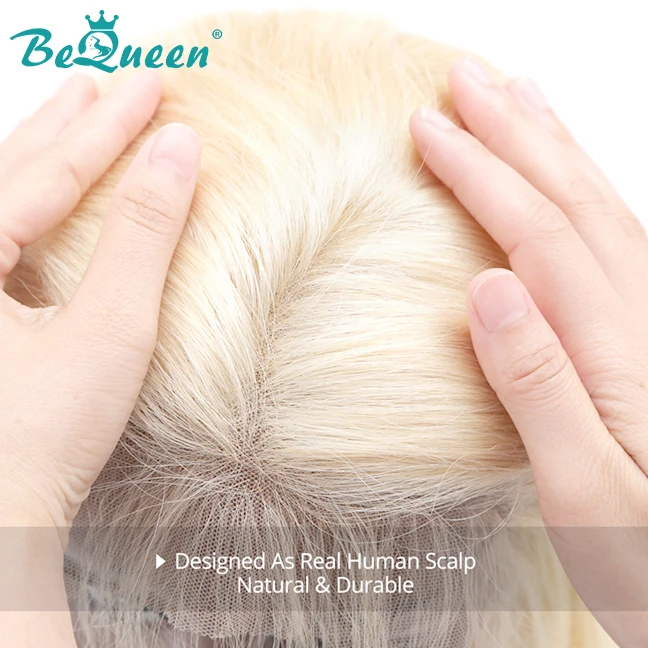 Парики BeQueen Hair 13*6 передние парики из человеческих волос на сетке 613 # светлые