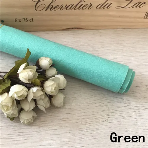 Green 5 шт. 50 см X 40 см Нетканая фетровая ткань 1 мм плотная ткань ручной работы Детский сад творческие своими руками материалы оптом - Цвет: Green