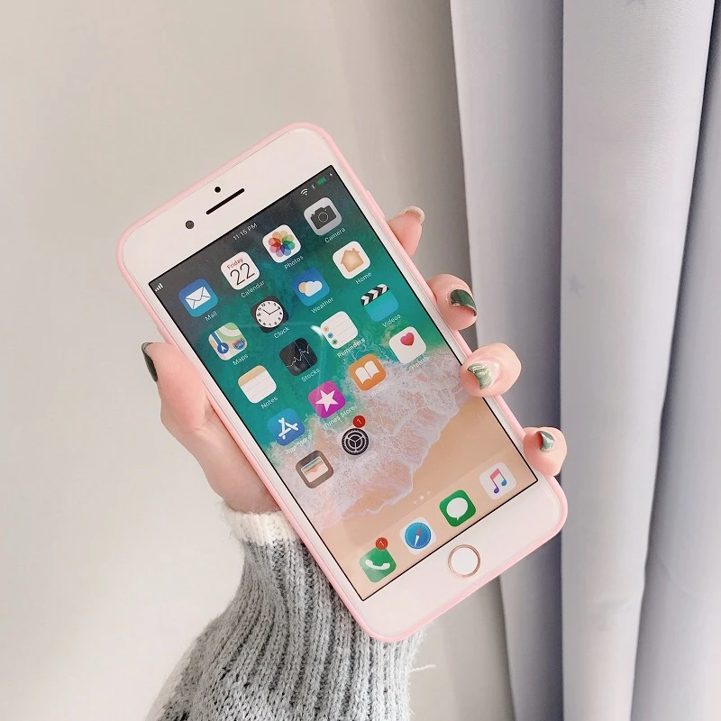 Matte Phone Case For iPhone X XS Max XR 6 6S 7 8 Plus Cute Cartoon Panda Pink Soft Silicon Iphone S Back Cover |