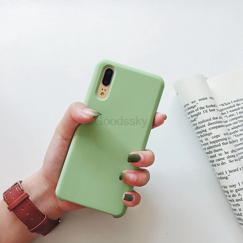 P20 жидкий силиконовый чехол ярких цветов для huawei P20 Pro, роскошный тонкий ударопрочный матовый мягкий чехол на заднюю панель для huawei P20
