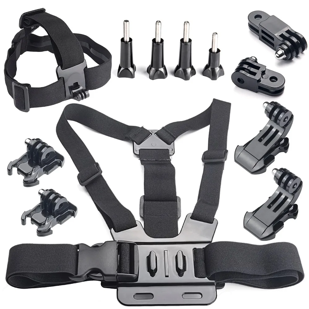

Chest mount strap Head strap J-Hook Quick Base 3-way Arm for Gopro 10 9 8 7 Accessories Xiaomi yi 4k SJCAM SJ4000 SJ5000 F68