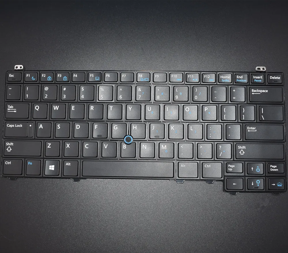 Черная клавиатура для ноутбука Dell Latitude E5440 с указкой и подсветкой бесплатная