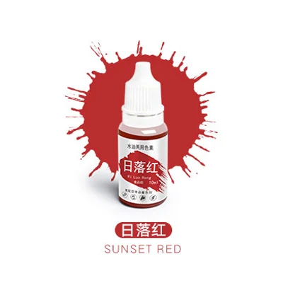 Sunset red 1 шт 10 мл Макарон крем пищевой цвет ing ингредиенты Торт Помадка выпечки торт съедобный цвет пигмент выпечки и кондитерские инструменты 13 цветов - Цвет: Sunset red