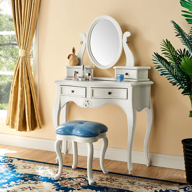 Стул из массива дерева домашний Европейский туалетный стул для макияжа