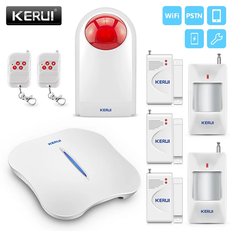 KERUI WI FI системы домашней охранной сигнализации W1 PSTN Беспроводной IOS android