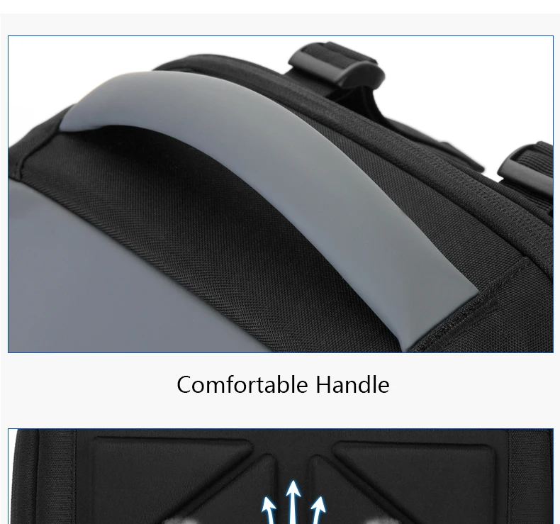 BALANG Design Men Backpack Fit 15.6 inch Laptop USB Recharging Multi-layer Space Travel Male Bag Anti-thief Mochila