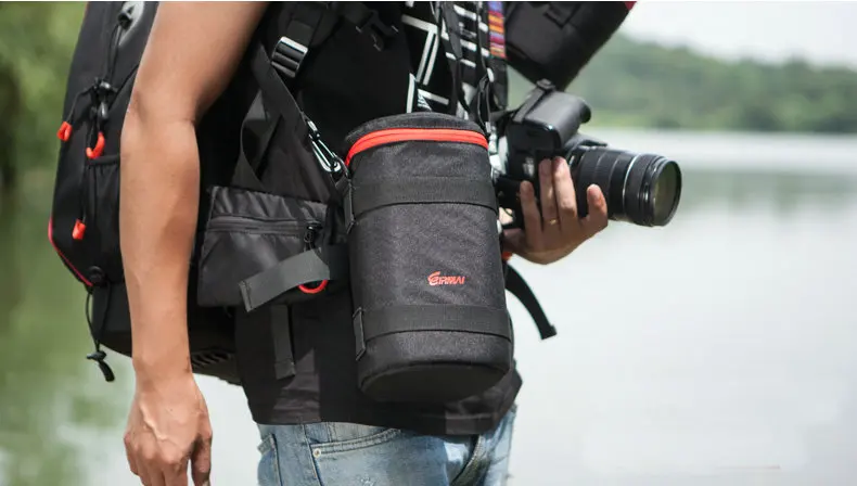 Новые функциональные сумки для объективов dslr камера сумка для объектива eirmai объектив камеры водонепроницаемая сумка сумки высокого качества