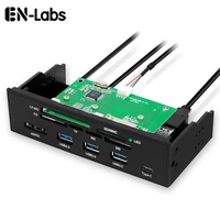 EN-Labs 5 25  Computer Front panel USB 2 0 card reader with ports USB3 0 Type-C  eSATA MD SD MMC XD TF M2 MS 64G Reader