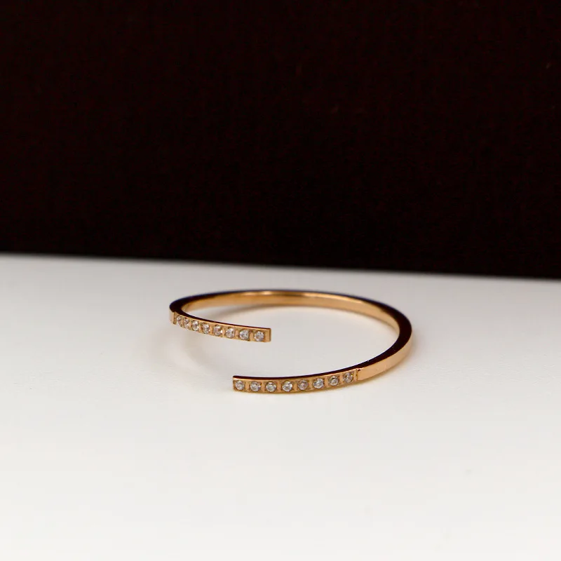 Открытие Кристалл Кольца для женщин anillos де Асеро inoxidable Para Лас Mujer нержавеющая