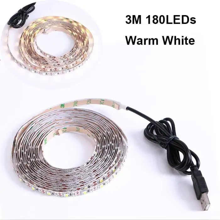3M 180LEDs Автомобильный атмосферу полосы света светильник s светодиодный 4 шт., 12 В, 5 В, 5050 USB RGB неоновая лампа для салона автомобиля красочные голосовое музыкальным ритмом светильник - Испускаемый цвет: 3M 180LEDs