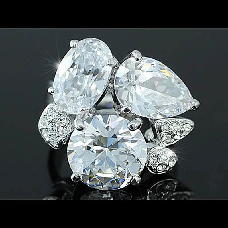 Павлин Звезда 12 карат кольцо использовать австрийский хрусталь-CSR088 | Украшения и