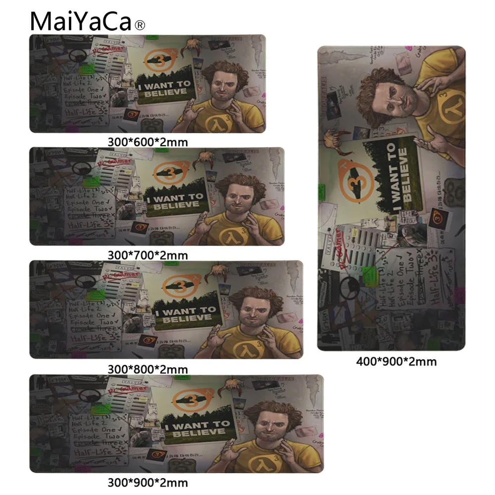 Maiyaca Прямая поставка игровые коврики для мыши Half Life 3 2 400x900x2 мм пользовательские