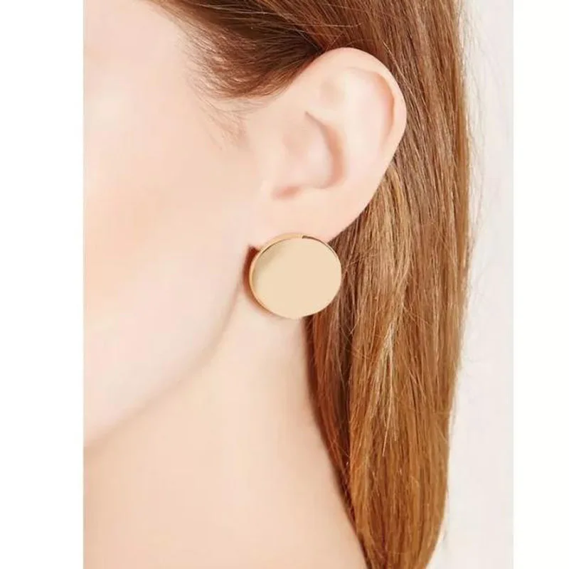 Женские серьги пусеты ручной работы простой дизайн|circle stud earrings|fashion earringsstud earrings |