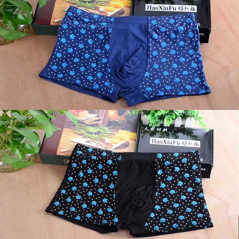 

1PCS New Printed Men Boxer Underwear Modal Breathable Smooth Comfy High Elastic Panties Underpants Free Shipping Boxers