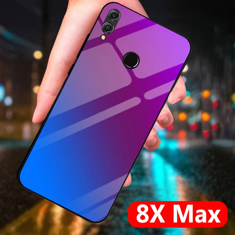 Чехол для Huawei Honor 8X Max чехол 8xmax однотонный из закаленного стекла телефона Honor8X