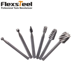 Новинка 6 шт. 18 HSS Фрезерные фрезы Dremel карбидные роторные заусенцы инструменты для дерево, камень, металл резьба по дереву фрезерные заусенцы
