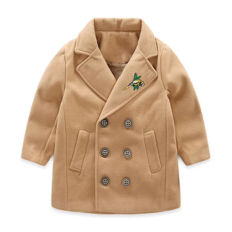 IMMDOS/детское зимнее шерстяное пальто для девочек детская теплая верхняя одежда с