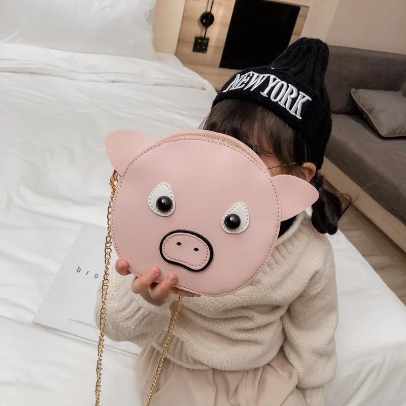 Милая Детская цепочка женская сумка индивидуальная Маленькая свинья девочки