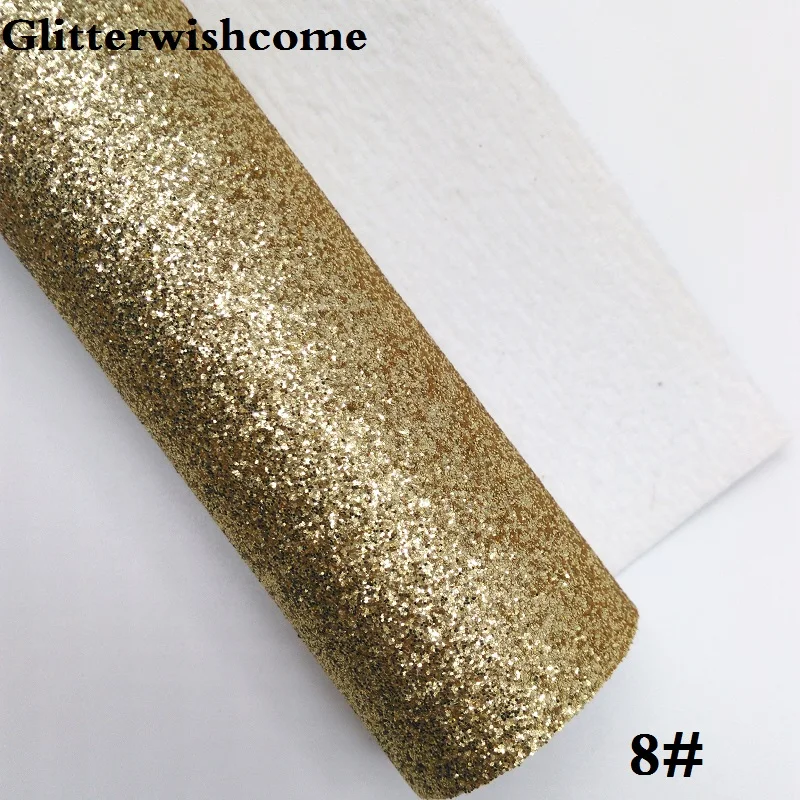 8 Glitterwishcome 21X29 см A4 Размеры виниловые обои для банты тонких блестящая кожаная ткань винил для банты, GM238A - Цвет: 8