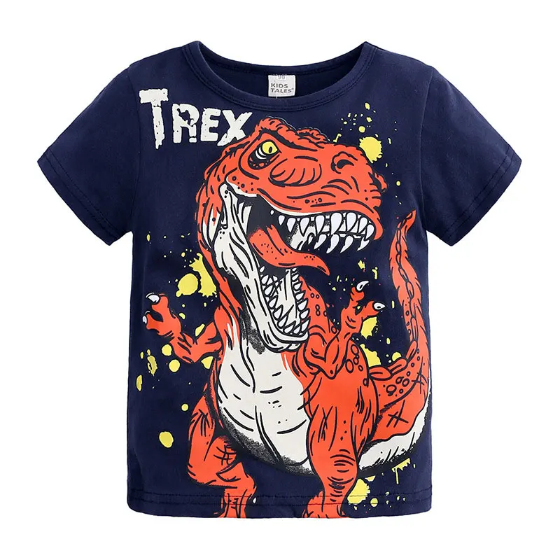 

Fashion Boys T-shirt Cartoon Dinosaur T-shirt Kids Tops Tees Baby Boys T-Shirts Cotton Short Sleeve Children Tops Tees