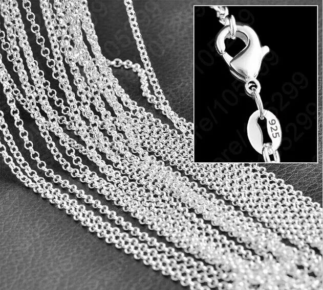 

Ожерелье из серебра 925 пробы с жемчужинами, 16-30 дюймов, 20 шт.