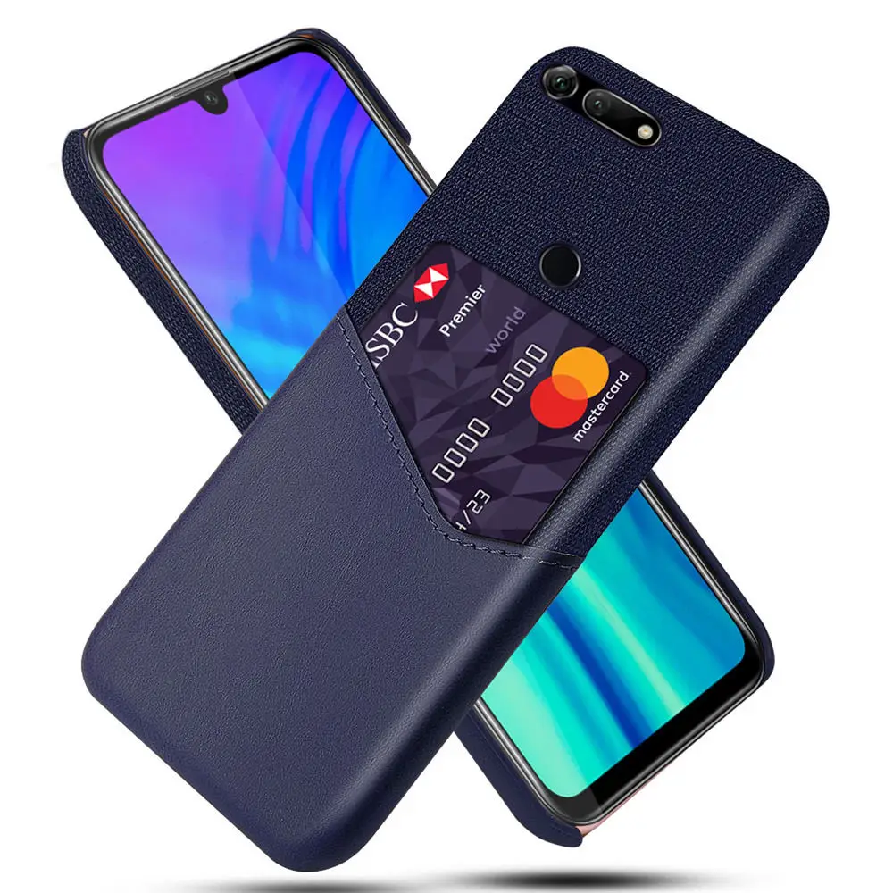 Деловой чехол для huawei Honor V20 20 20i 10i 10 9 lite V9 V8 7X чехол с отделением для карт чехол s для Honor 8A 8S 8X MAX Play - Цвет: Blue