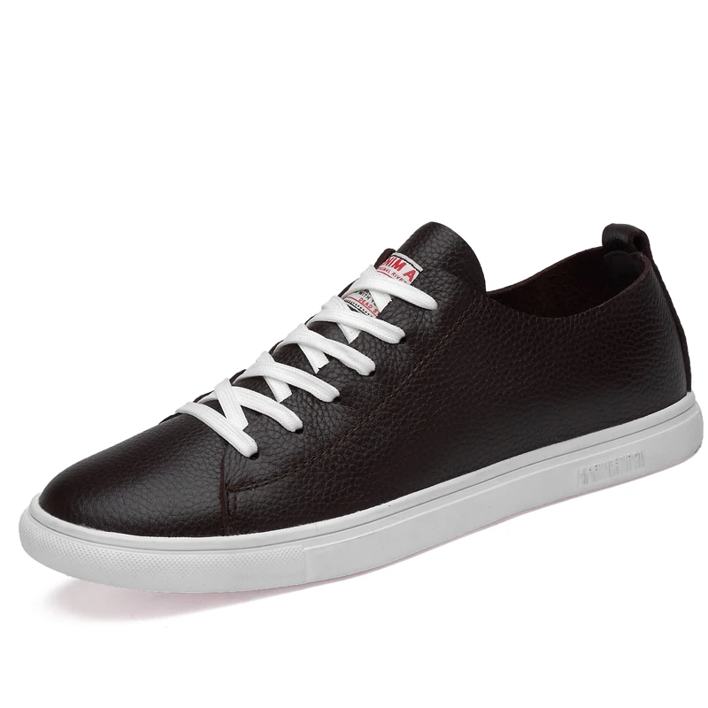 Кроссовки мужские новые дизайнерские модные туфли из натуральной кожи высокого