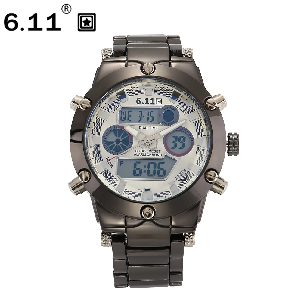 Часы наручные мужские кварцевые цифровые роскошные Брендовые спортивные