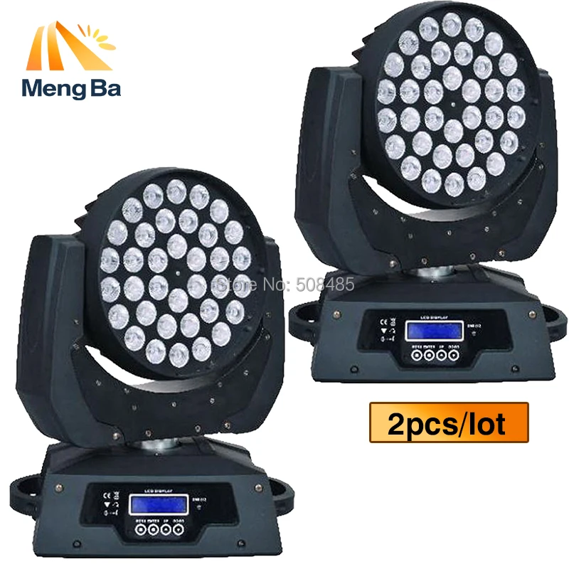 2 шт./лот Светодиодная панель zoom Light 36*10 Вт RGBW вращающийся головной свет