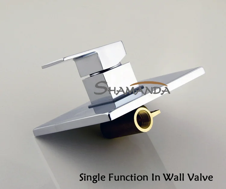 Бесплатная Доставка Латунь В Стену Кран Для Ванны и Душа Chrome 8 &quotКвадрат Осадков