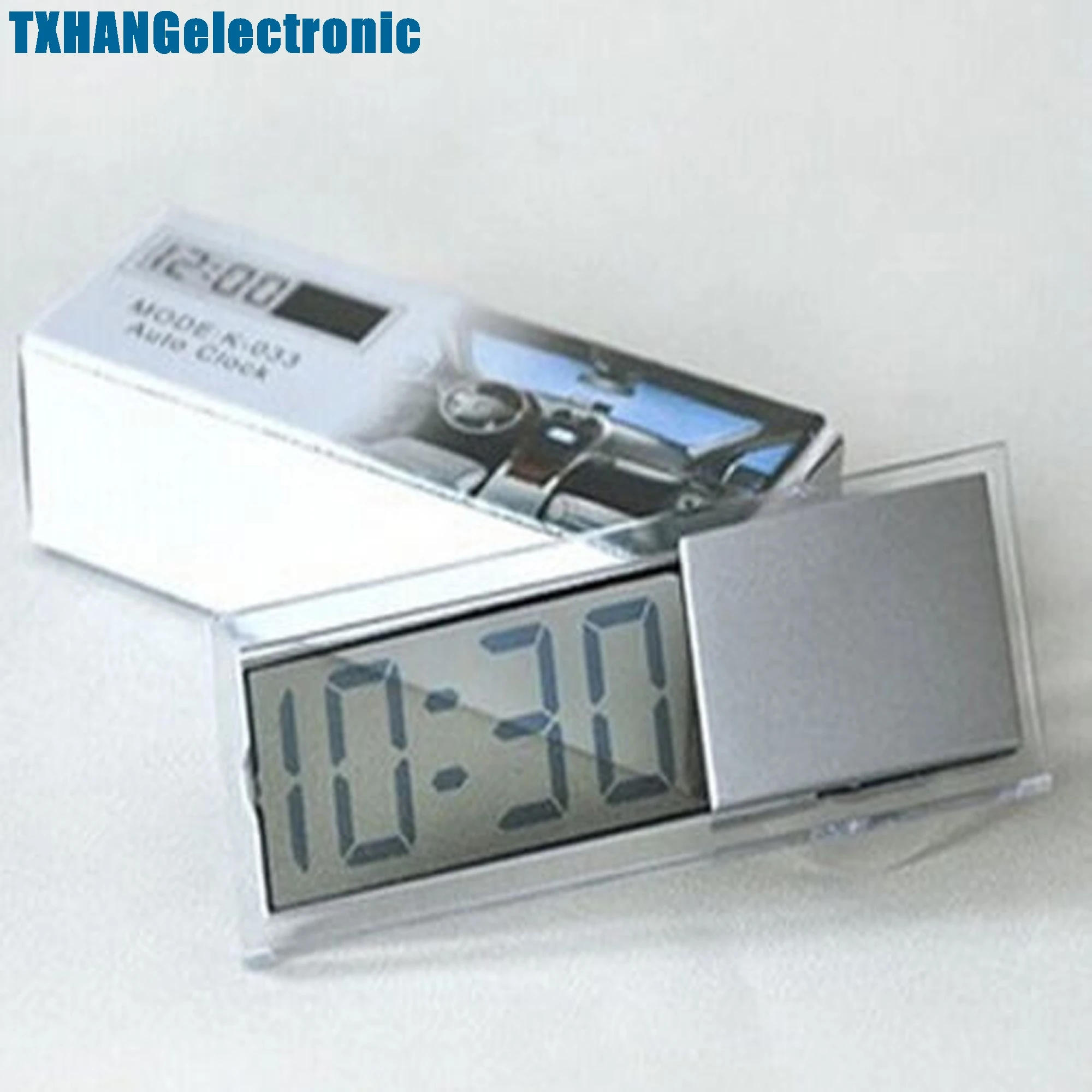 Цифровые часы с ЖК-дисплеем для автомобиля зеркалом на присоске | Электронные