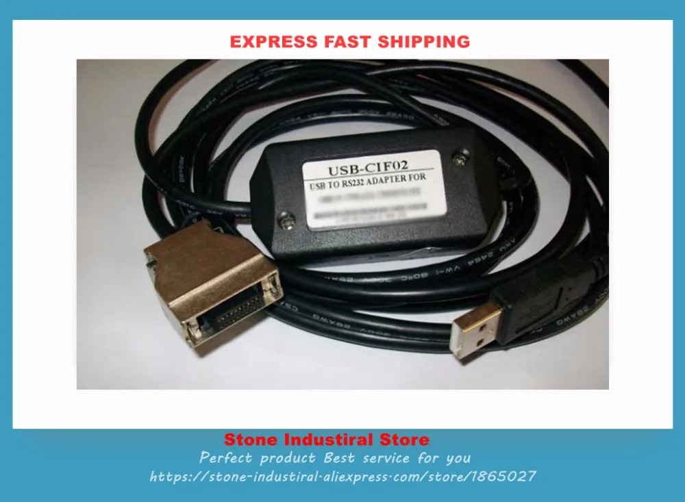 Кабель для программирования USB CIF02 USB-CIF02 CQM1-CIF02 используется для CQM1 CIF02 CPM1 C200HS CPM1A CQM CPM2A PLC Кабель для программирования