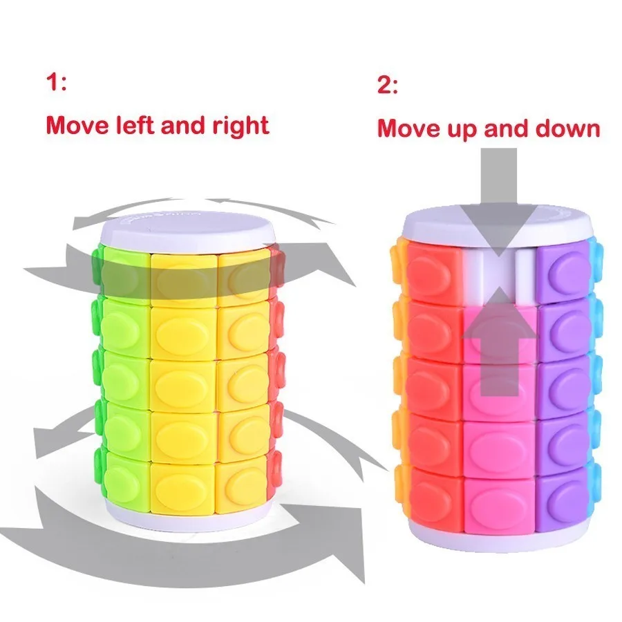 Красочная Магическая башня куб детские игрушки 5 мерные раздвижные 3D Обучающие