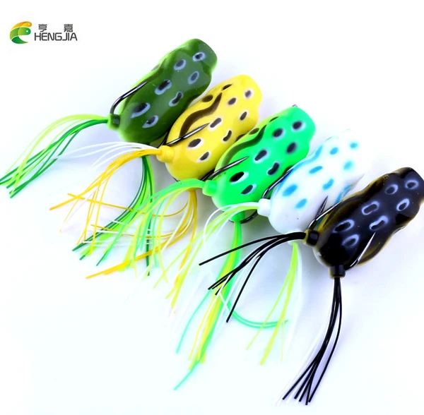 HENGJIA 5 шт Popper Frog 12 г см приманки лягушки мягкие для Snakehead бас лягушка рыбалки