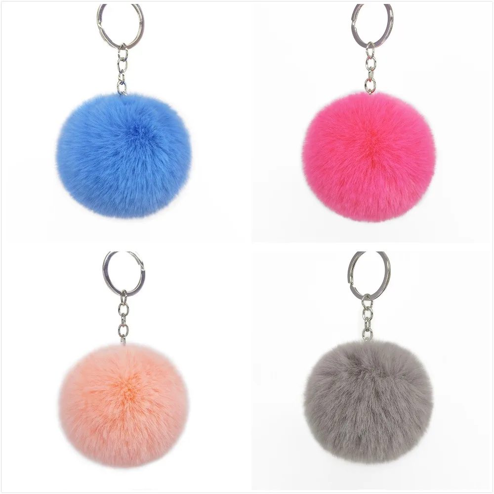 Искусственный Кролик 8 см меховой шар брелок Подвеска женская сумка Плюшевые