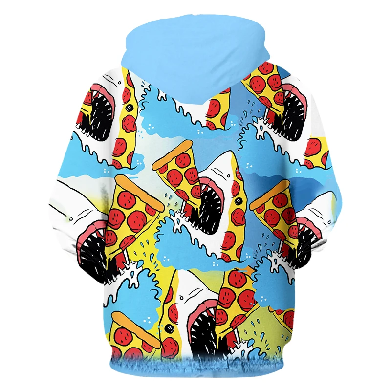 OGKB новая толстовка на молнии для женщин/мужчин с забавным принтом акулы едят