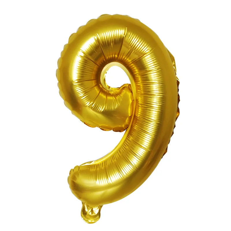 40 дюймовые воздушные шары с цифрами золотого и серебряного цвета из алюминиевой